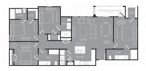 Four Bed Four Bath Floor Plan  at Grand Estates in the Forest, Conroe, 77384